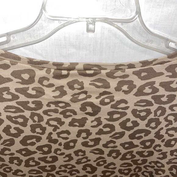 Quacker Factory Women’s Dressy Blouse Size Large Beige Leopard Print Party NWT - Picture 9 of 12